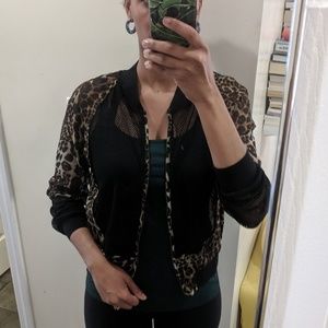 LF Mesh Leopard Print Jacket